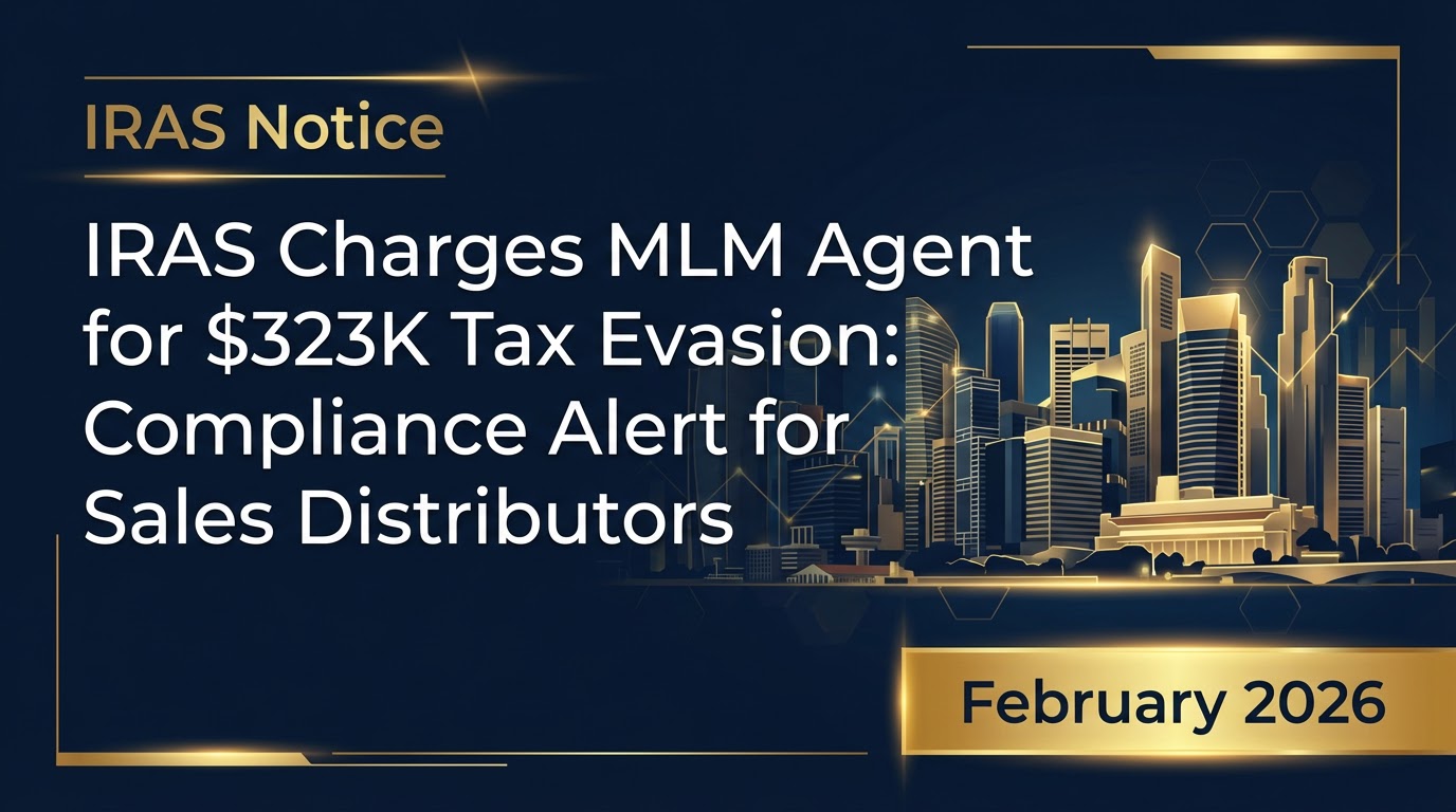 IRAS Charges MLM Agent for $323K Tax Evasion: Compliance Alert for Sales Distributors